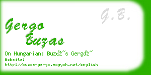 gergo buzas business card